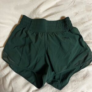 COPY - Lululemon High Rise 2.5 inseam Forest Green Hotty Hot shorts Size 0